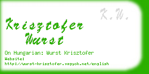 krisztofer wurst business card